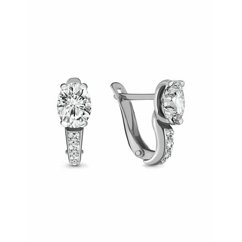 Серьги Amarin Jewelry, серебро, 925 проба, родирование, фианит, серебряный