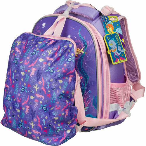 Ранец Комус Класс Аксолотль 2 отд, эргоном, с мешком(пристегив), 1871576