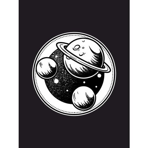 Наклейка на авто Планеты Лайн Ворк Line Work 15 см.