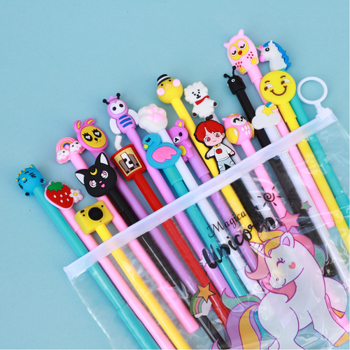 Набор гелевых ручек для школы с топперами