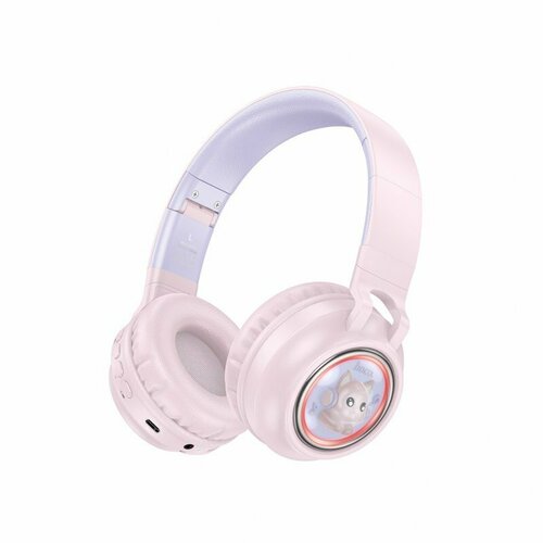 Наушники полноразмерные беспроводные Hoco W50 Cute fun Bluetooth розовый 2650₽