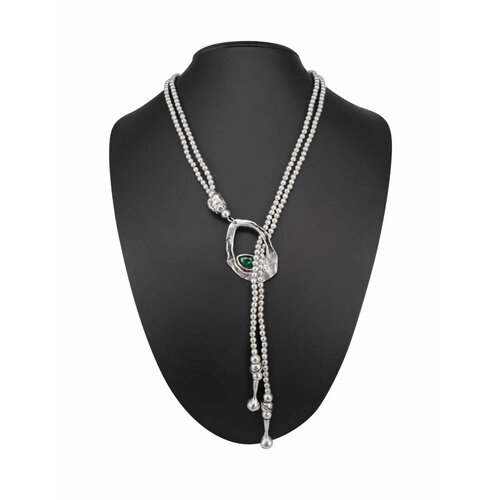 Колье OTOKODESIGN, длина 70 см, зеленый