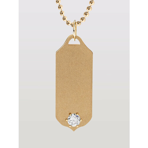 Подвеска KAPLI jewelry, серебро, 925 проба, золочение, муассанит, размер 3.5 см., золотистый