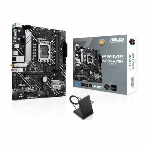 Материнская плата ASUS PRIME H610M-A WIFI PRIME H610M-A WIFI - LGA 1700 Intel H610 2хDDR5 1хPCI-Ex16 2хМ2 Micro-ATX 2104200₽