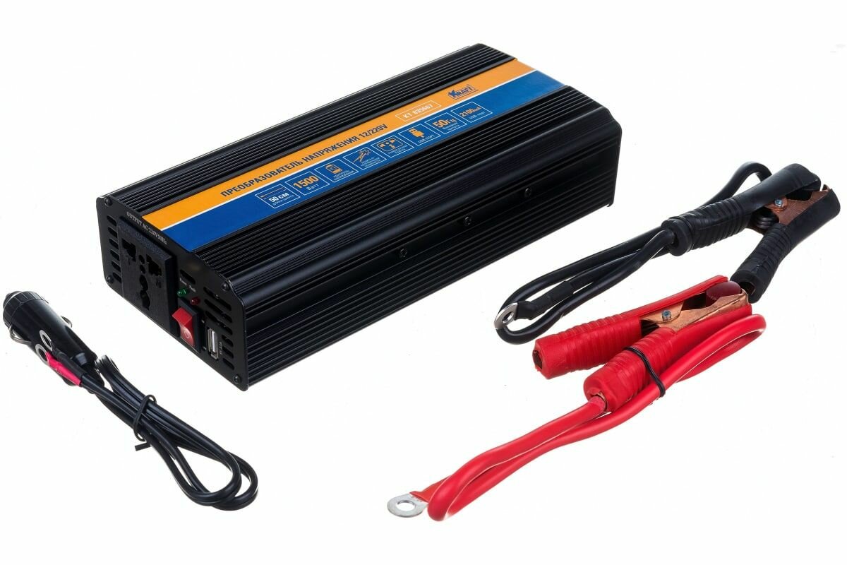 Автомобильный инвертор KRAFT 12/220 В, 1500 Вт KT 835667