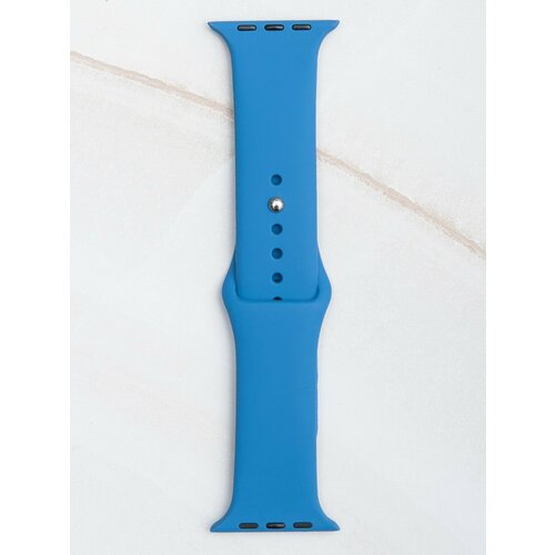 Ремешок для Apple Watch силиконовый 42/44/45mm S / Ремешок для часов Эппл / Голубой