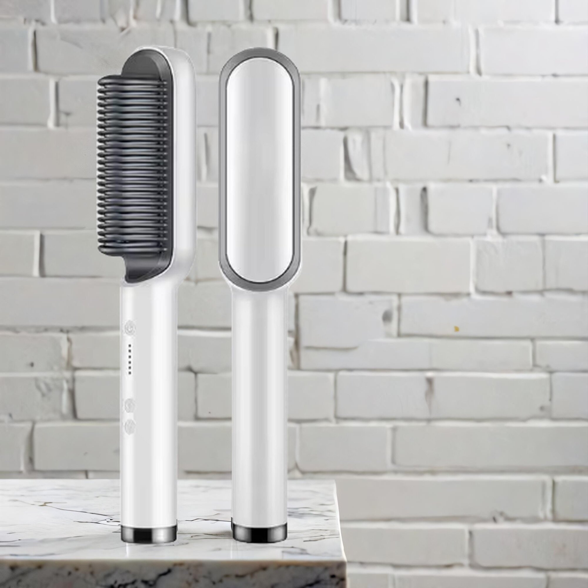 фото Массажная полупрофессиональная электрическая расческа для выпрямления волос, роста, против выпадения волос