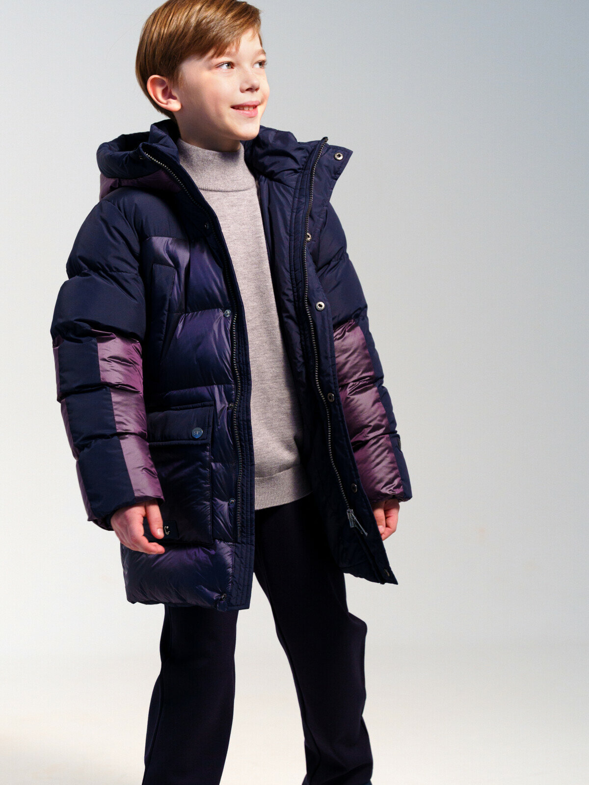 Куртка playToday, размер 152, темно-синий — фото 1