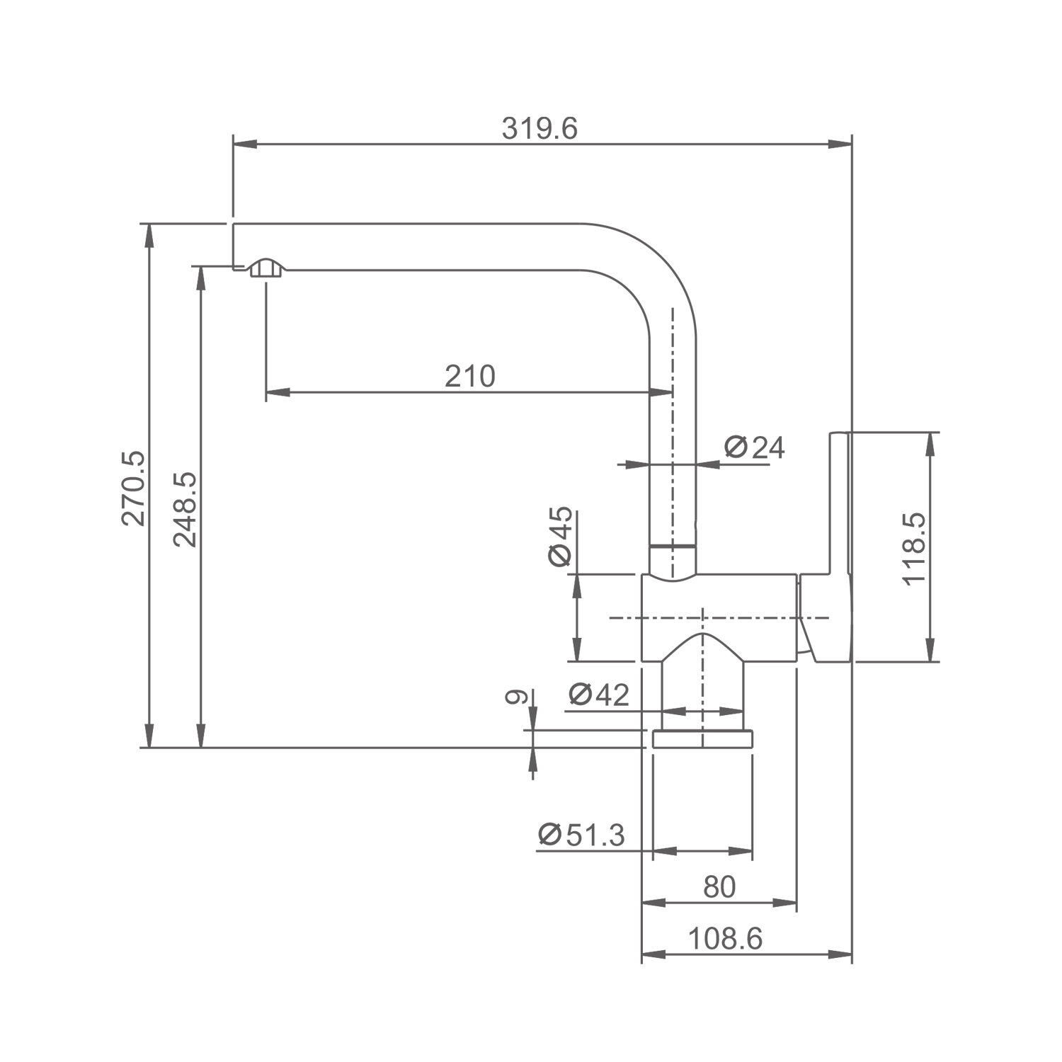 Смеситель для кухни Splenka S205.40.06 — фото 1