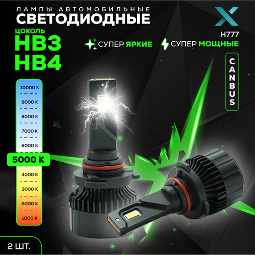Светодиодные лампы X H777 CANbus HB3/HB4 (9005/9006) 5000K 12/24В (2 шт.)