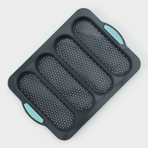 Форма для выпечки мини-багетов силиконовая 345х235х25 см 1278₽