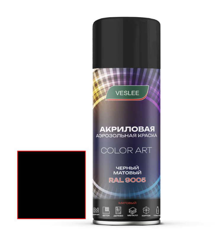 фото VESLEE COLOR ART Жёлтый RAL 1018 краска в баллончике