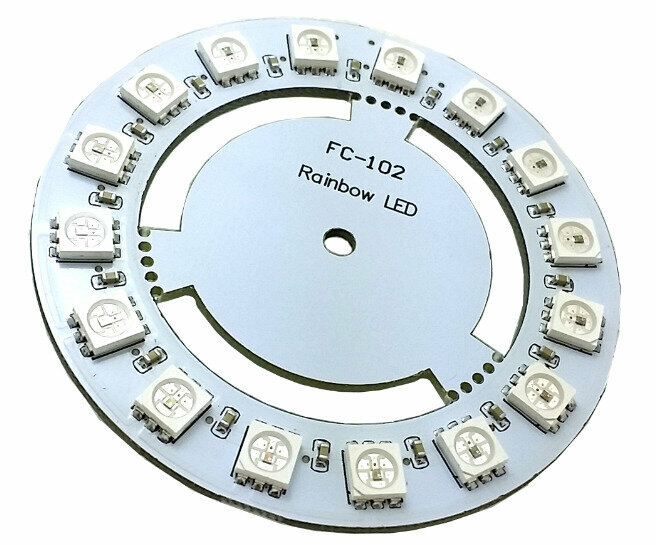 Диск из 16 цифровых RGB светодиодов WS2811 — фото 1