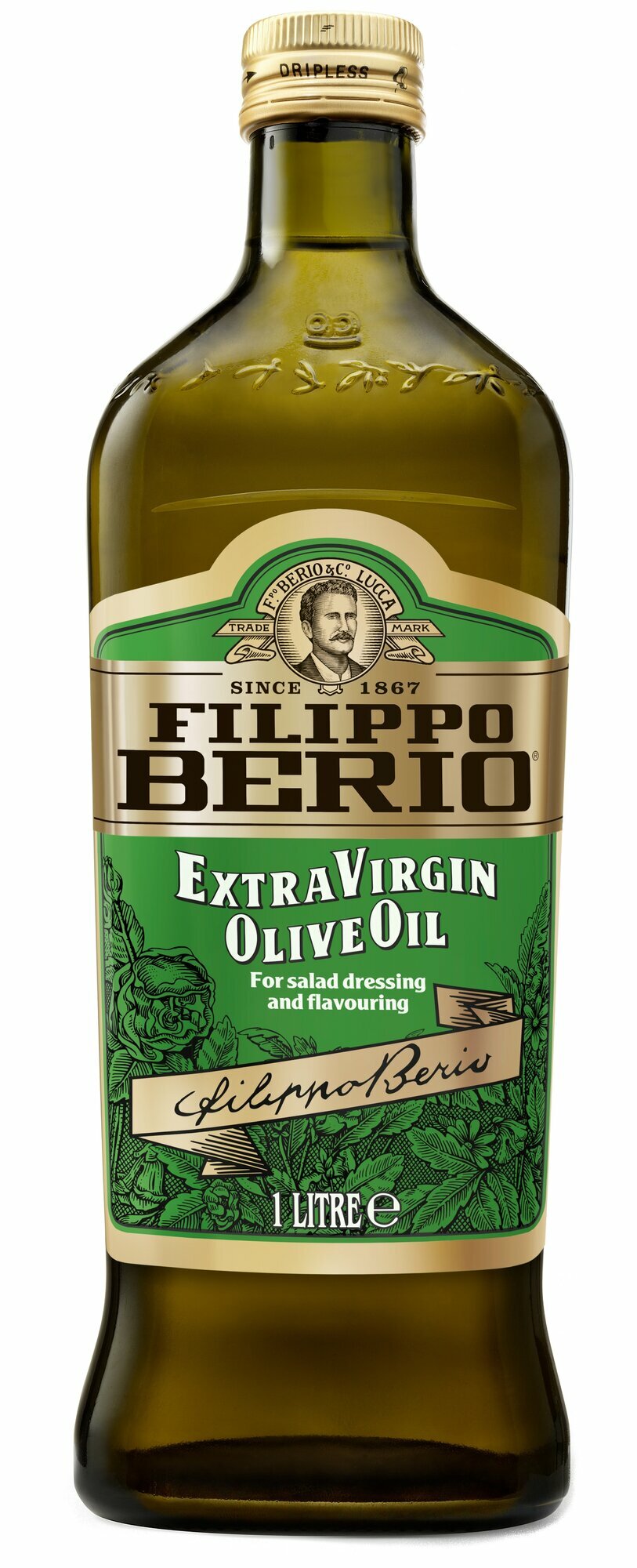 Масло оливковое Filippo Berio Extra Virgin, нерафинированное, Италия, 1 л