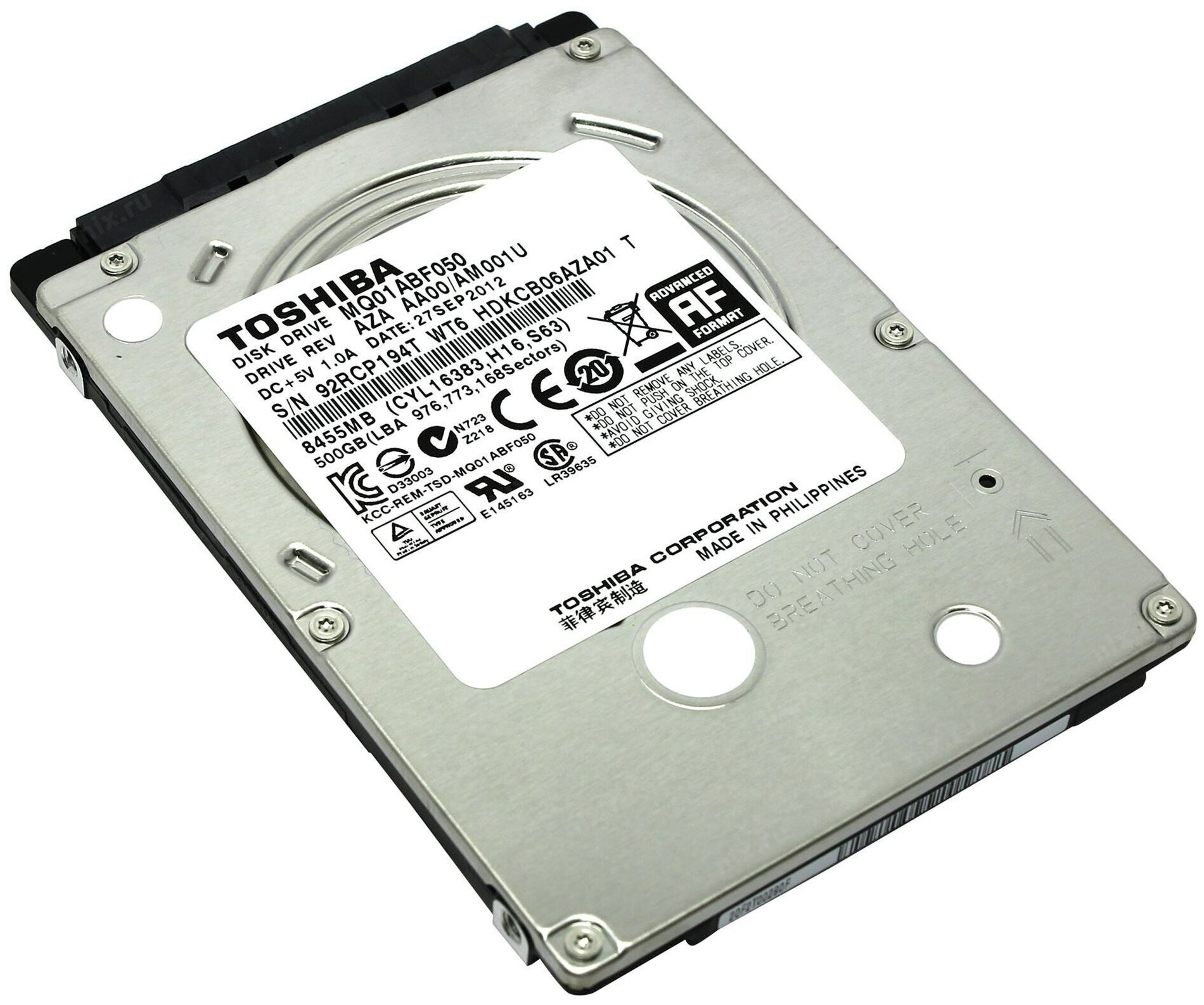 Жесткий диск 2.5" Toshiba MQ01ABF050 500 Гб для ноутбуков SATA III 6 Гб/с