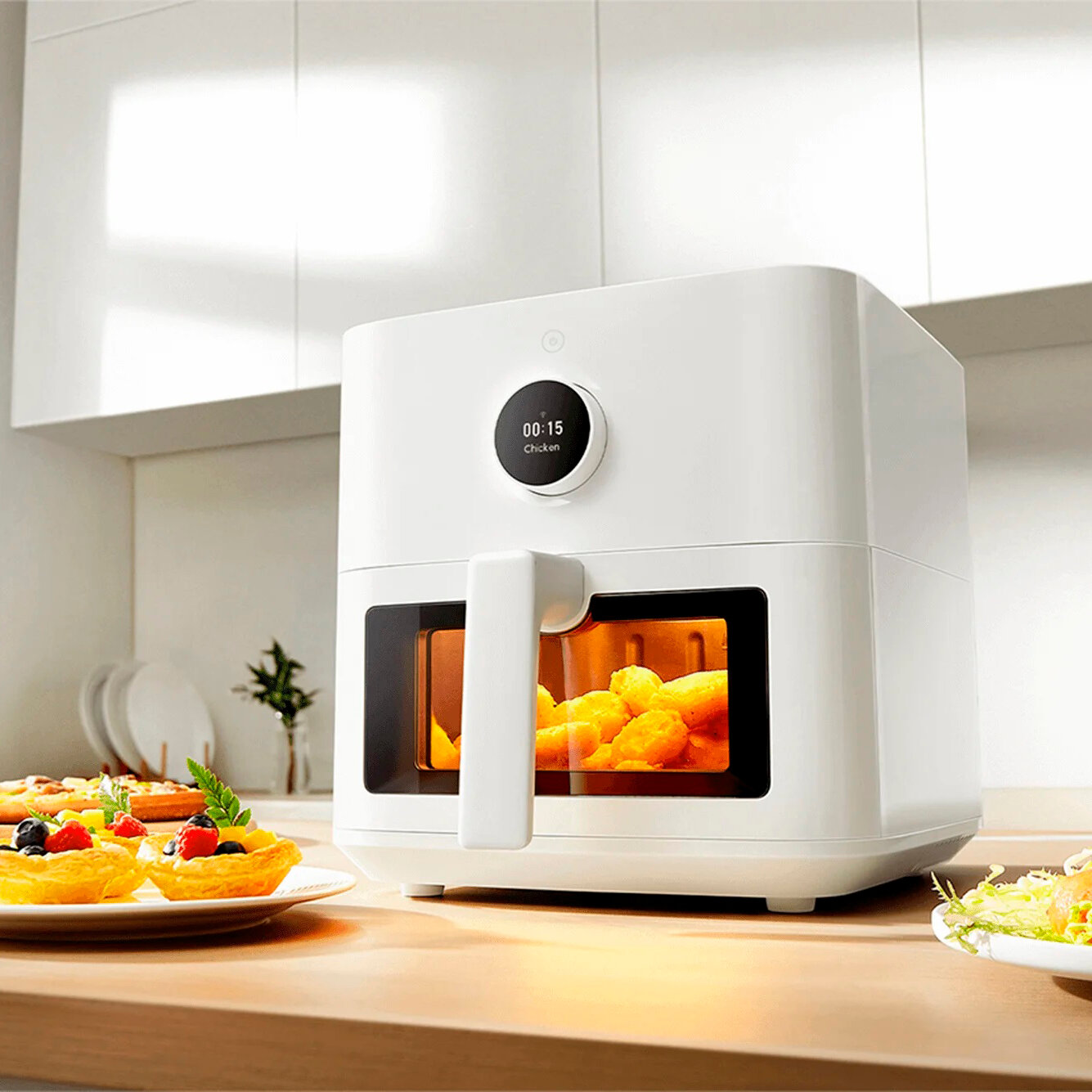 Аэрогриль Xiaomi Mi Smart Air Fryer 5.5L MAF15 , Окно визуализации , белый , EU