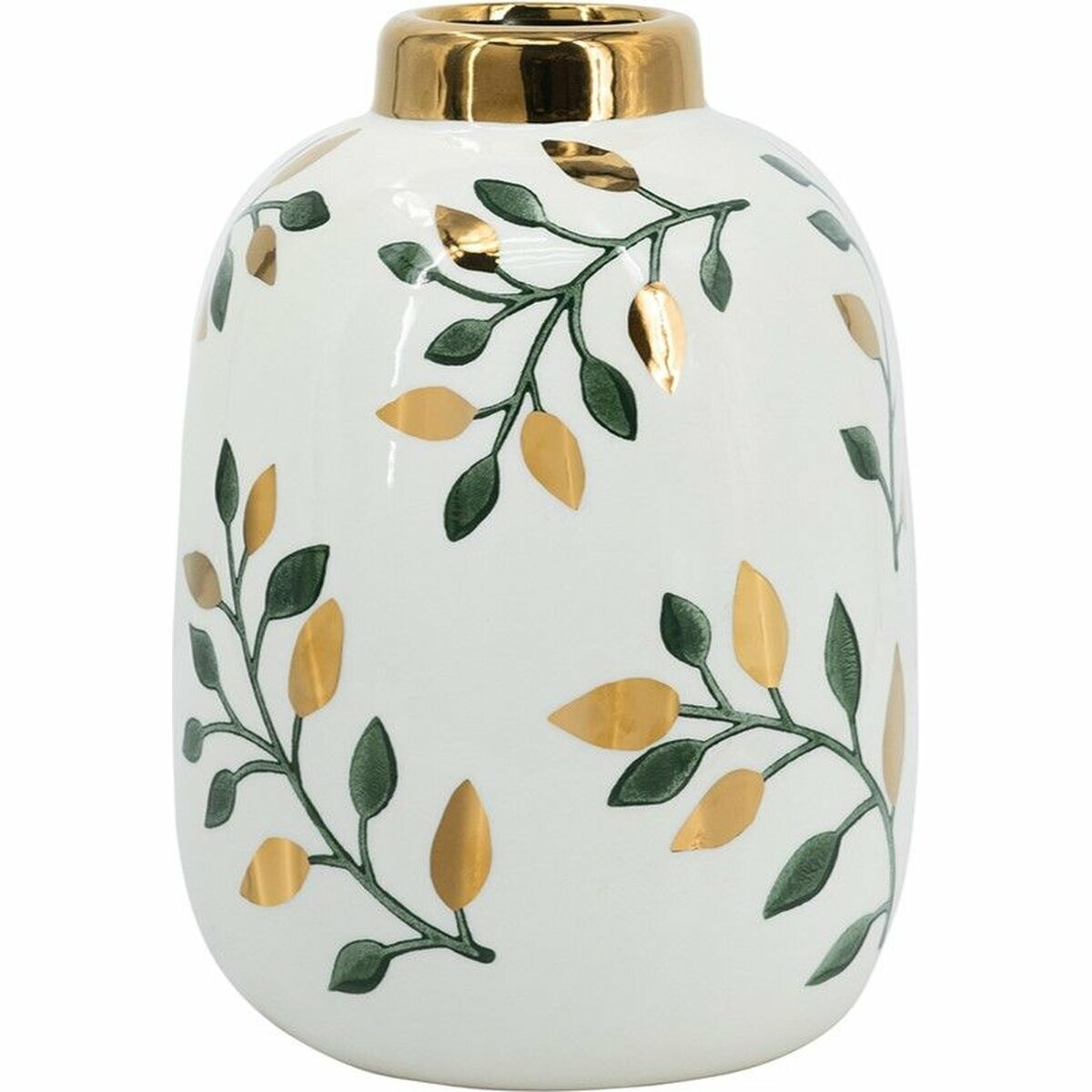 61171 Ваза настольная для сухоцветов 17х17х23см, керамика, белая, Glasar