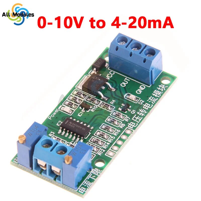 Преобразователь напряжения в ток diymore, 0-10V to 4-20mA