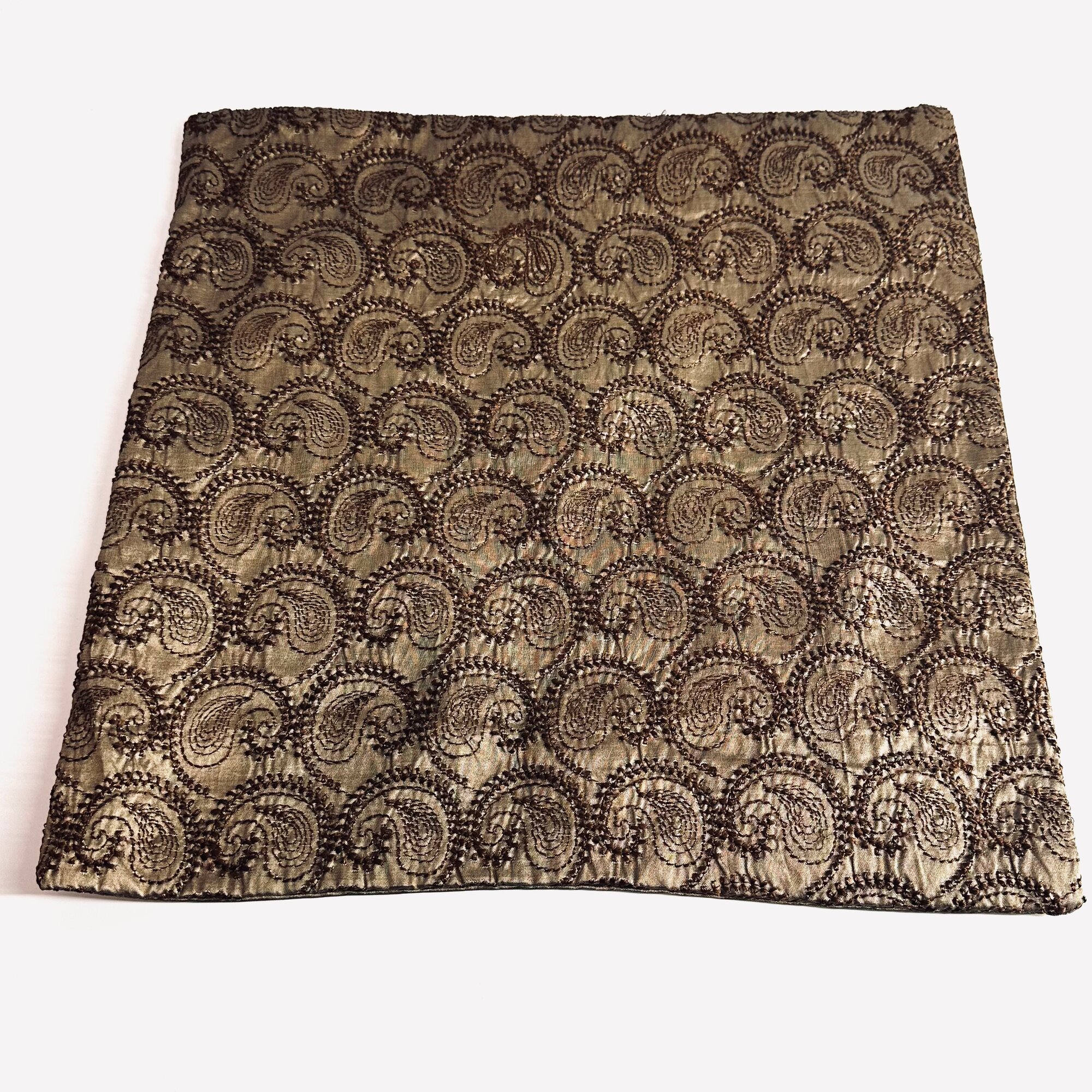 Наволочка декоративная, бронза, вискоза/полиэстер, 42х42см, Индия.