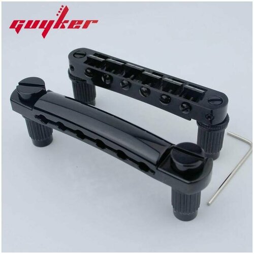 GUYKER guitar bridge GM003+GS001 Black Струнодержатель