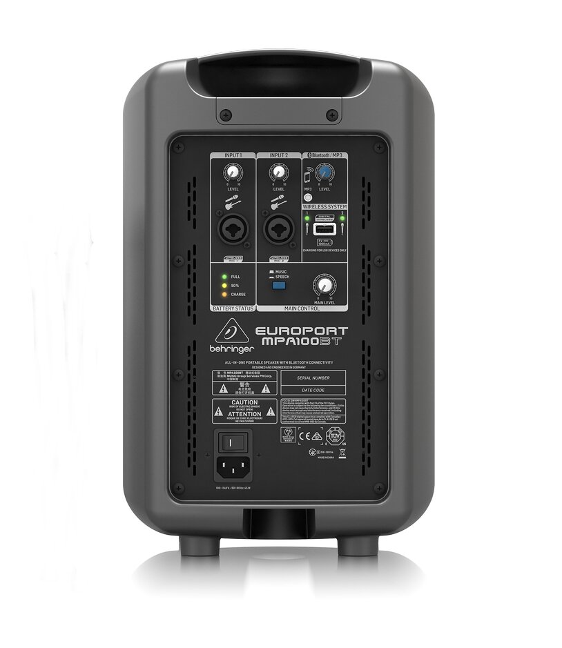 Портативная акустическая система Behringer MPA100BT — фото 1