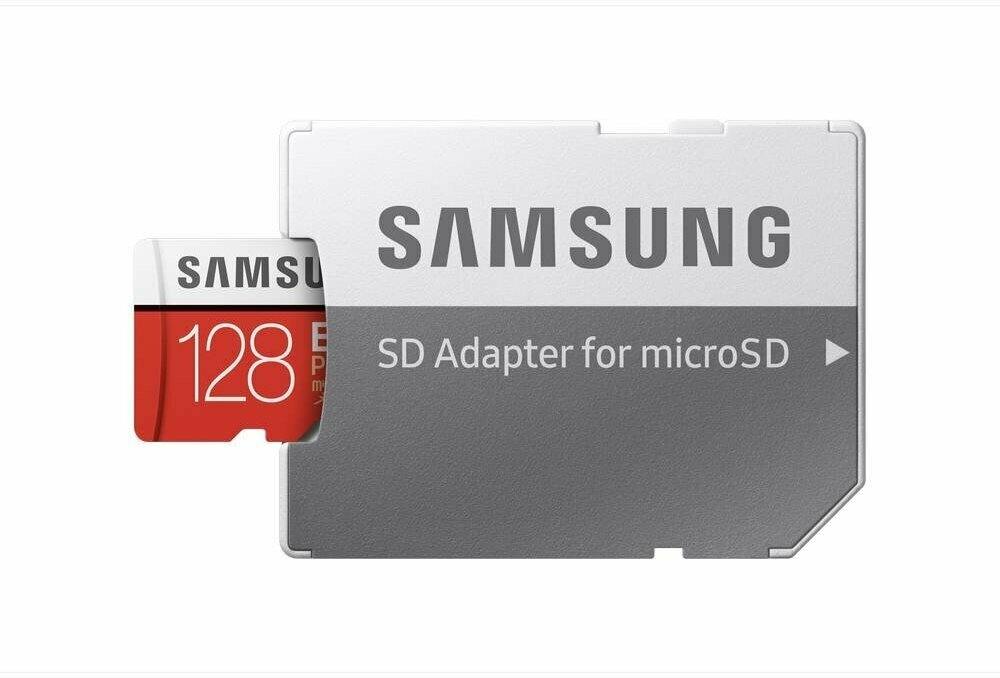 Карта памяти 128Gb - Samsung Micro Secure Digital XC EVO Plus Class10 MB-MC128HA/RU с переходником под SD — фото 1