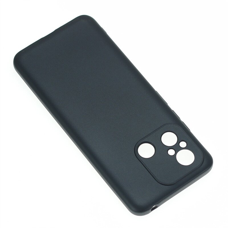 Чехол матовый для Xiaomi Redmi 12C / Poco C55, черный — фото 1