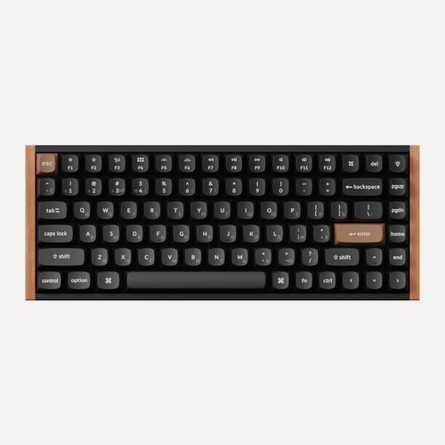 Изображение товара Беспроводная механическая клавиатура Keychron K2 HE, Gateron 2.0 magnetic switch Nebula, черный/дерево