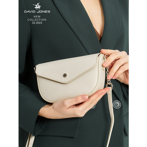 Сумка кросс-боди DAVID JONES фактура гладкая белый 2300₽