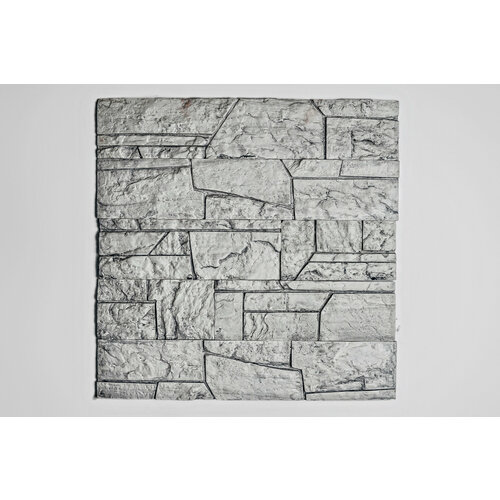 Гипс плитка Евролит Венеция 47х11 см 1 кв. м имитация камень темно-серый