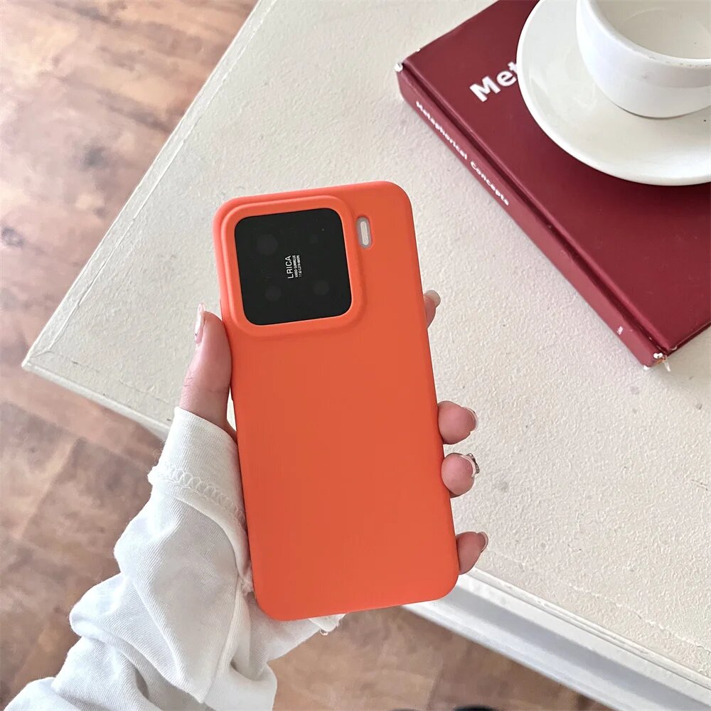 Официальный жидкий силиконовый чехол для телефона для Xiaomi Mi 15 Pro 14 Ultra 13 Pro Redmi K80 K70 K60 Pro противоударный защитный чехол Candy Cover For Xiaomi Mi 13 Orange