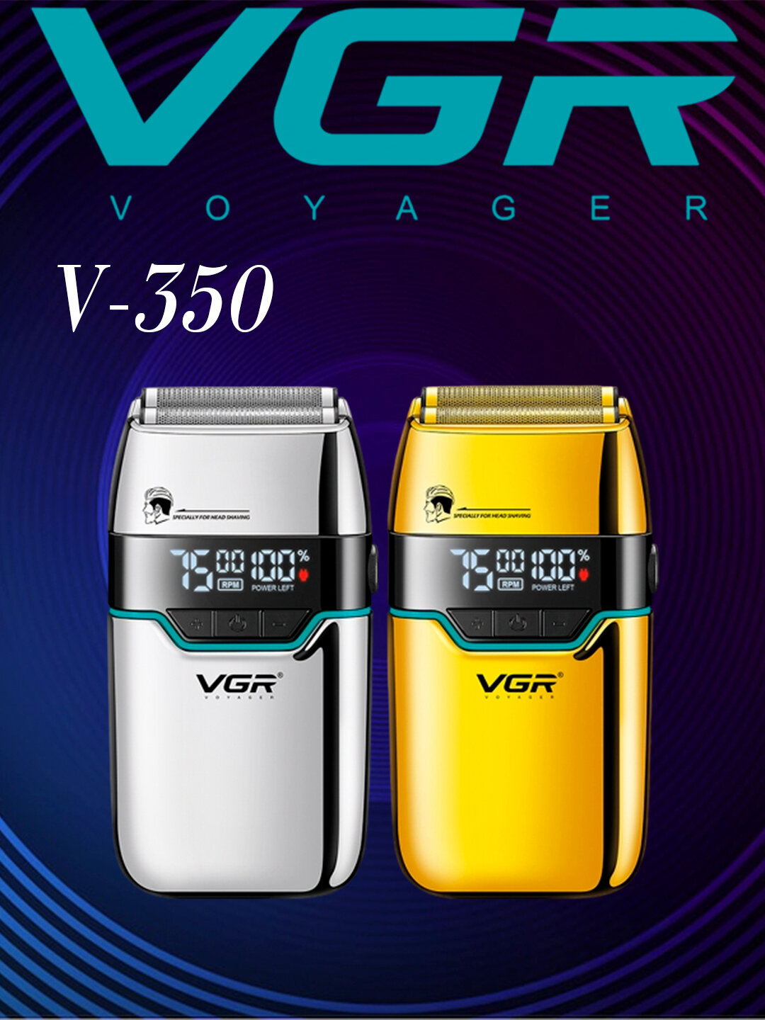Триммер для бороды и стрижки волос VGR Trimmer V 350, питание от USB