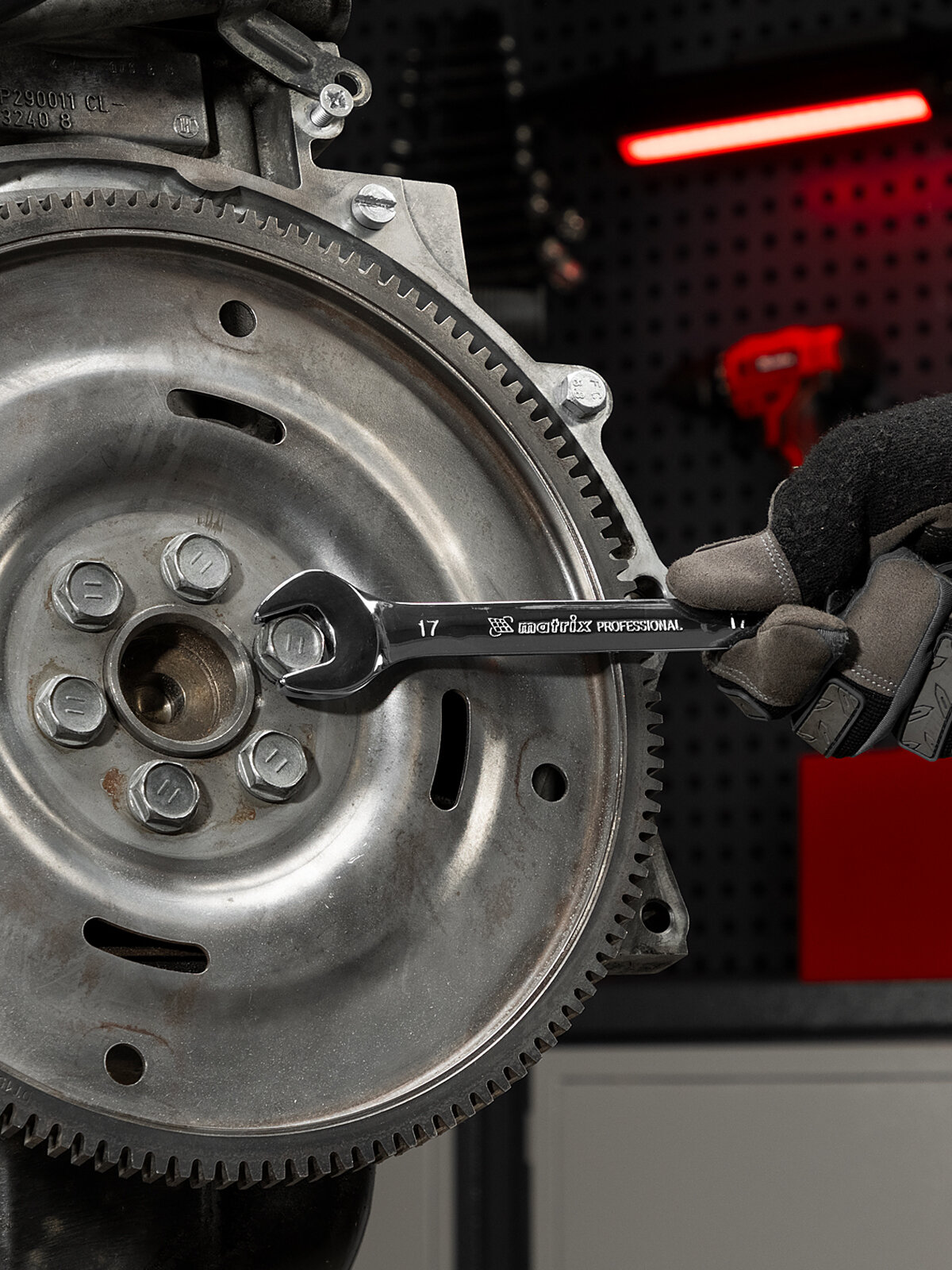 Набор ключей комбинированных трещоточных шарнирных MATRIX 13шт 14798 - фото №3