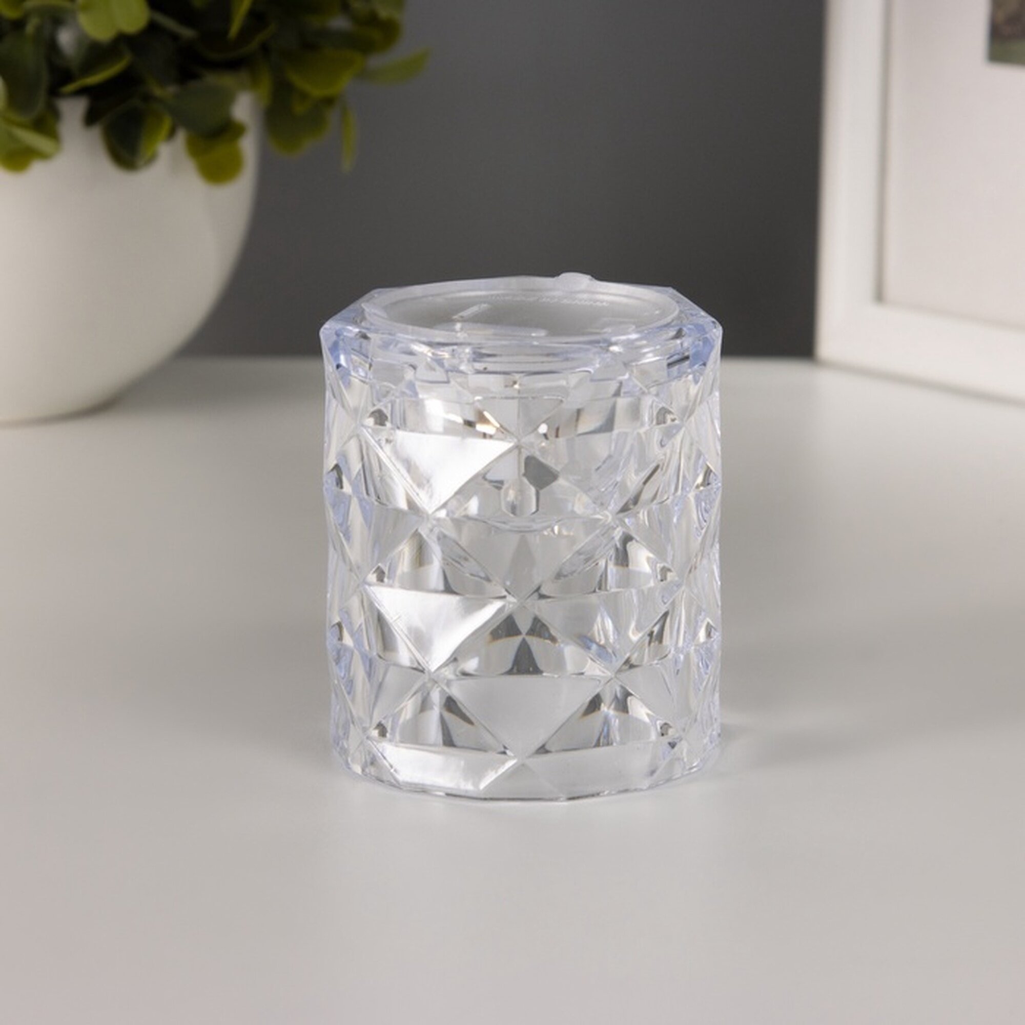 Фигурка светящаяся RISALUX «Хрустальный бокал» LED-ночник 0.3 Вт 4.9×4.9×5.5 см