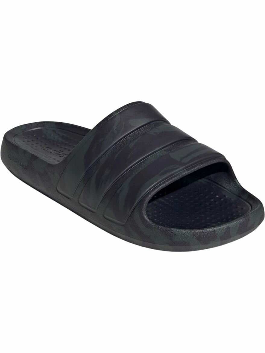 Шлёпанцы adidas Adilette Flow, размер 9 UK, черный — фото 1