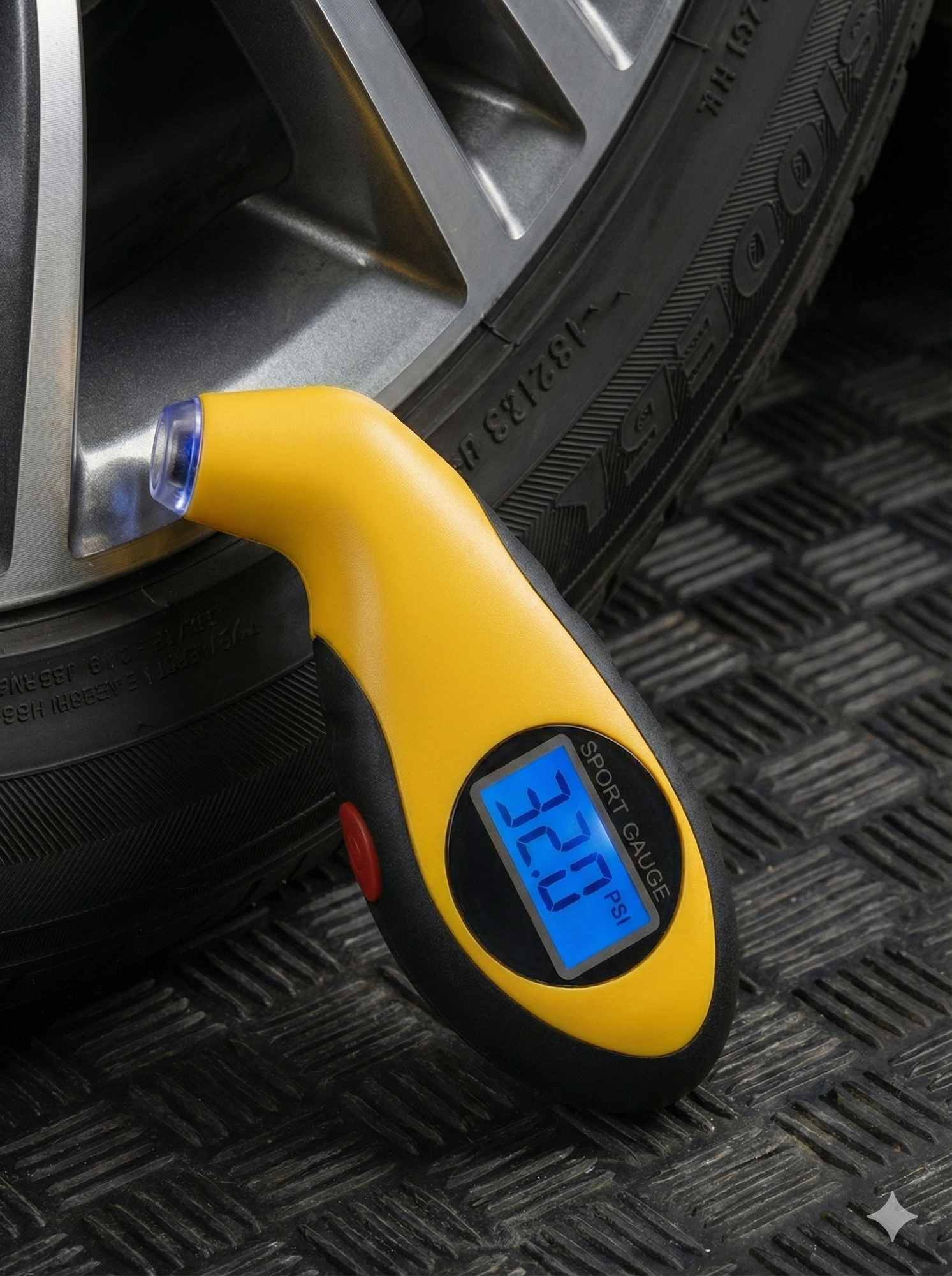 Манометр Pademon, цифровой, с подсветкой, для авто, велосипедов и мотоциклов, пьезоэлектрический — фото 1