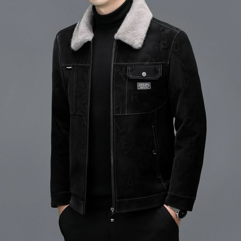 Куртка  Yoqasi junli qora kurtka