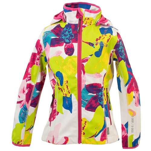 фото Куртка для девочки softshell janet 18000000-81420, huppa, размер 158, цвет 81420-white pattern