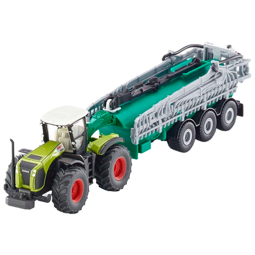 Набор техники Siku Трактор Claas Xerion с цистерной Samson SG (1827) 1:87, 20 см, зеленый машины siku грузовик с цистерной 1 87