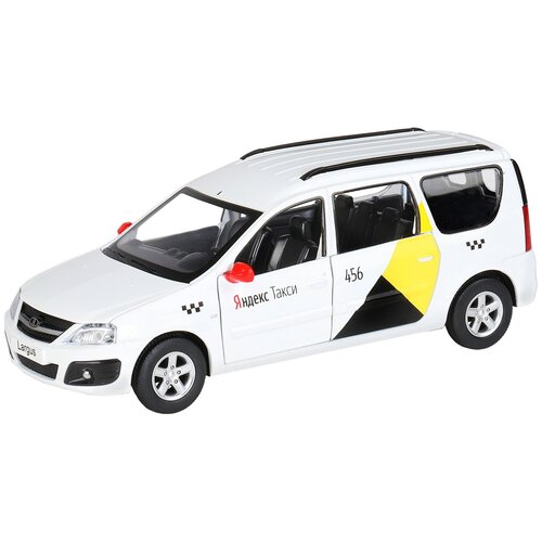 Купить Легковой автомобиль Автопанорама Lada Largus Такси (JB1251343) 1:24, 18.4 см, белый, металл-пластик