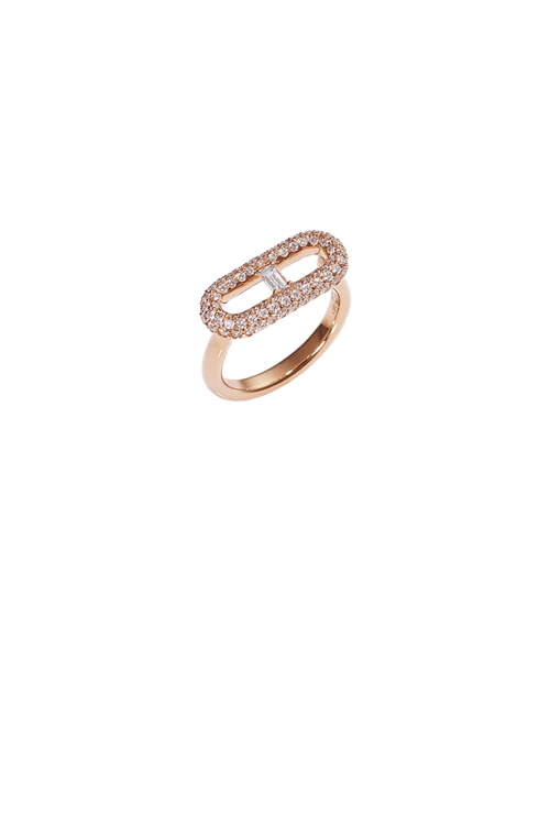 Кольцо Crivelli, красное золото, 750 проба, бриллиант, размер 17.1