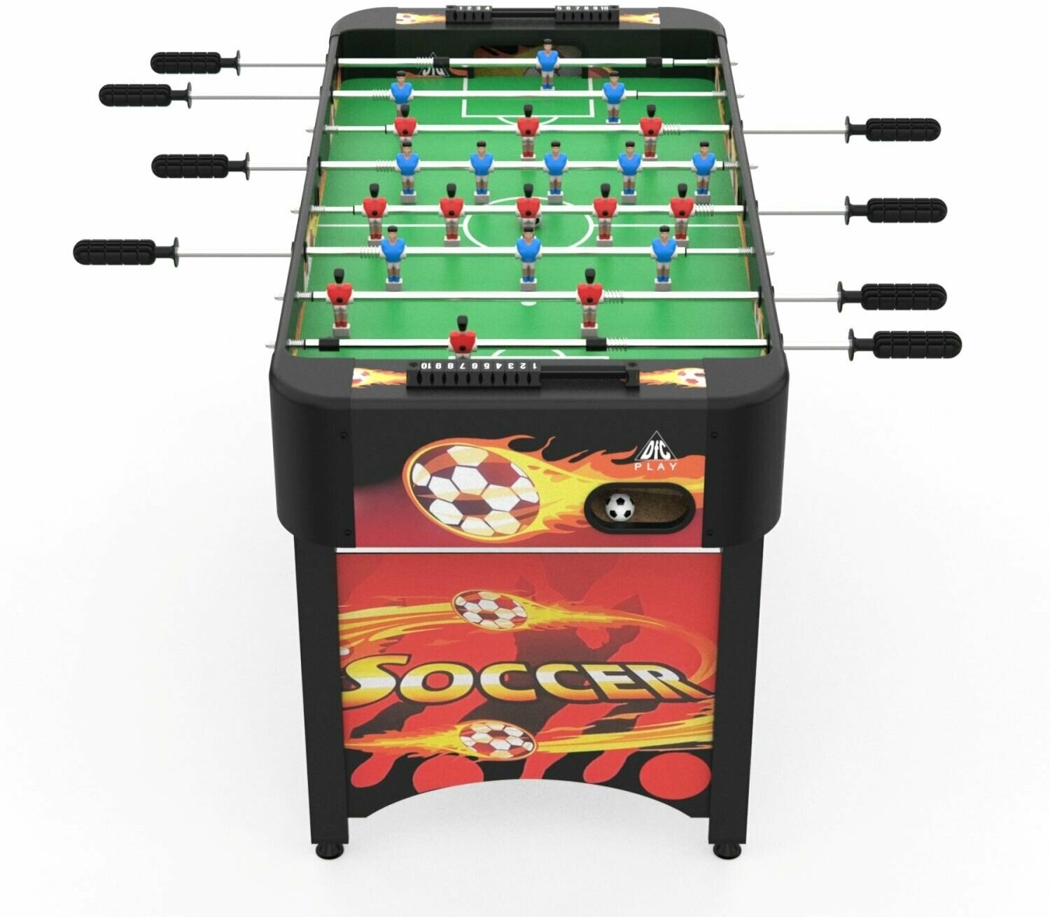 Игровой стол-футбол DFC "INFERNO", зеленый, МДФ, для дома, игровые аксессуары в комплекте — фото 1