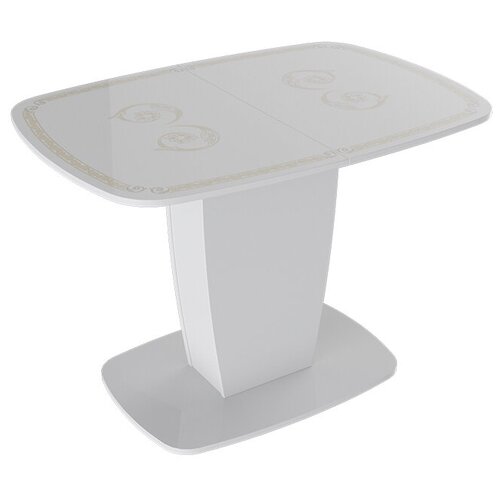 фото Кухонный стол трия аризона стол раздвижной тип 2 (1100х770х750) белый