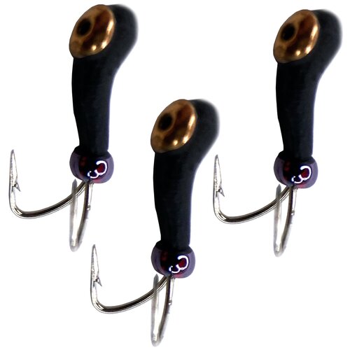 Мормышки вольфрамовые Коза перевертыш с медной коронкой 06 гр 3 шт 556₽