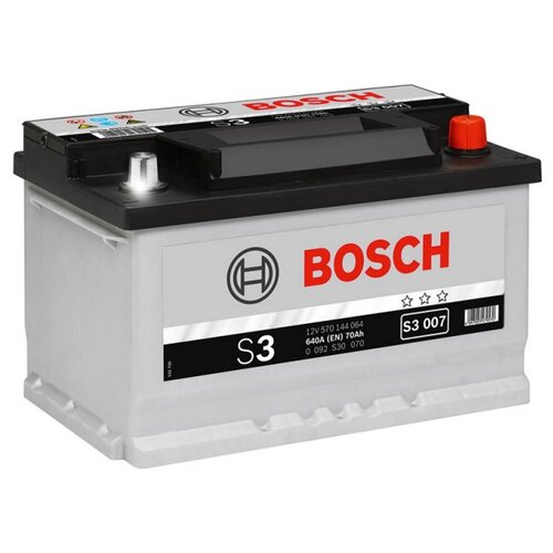 фото Аккумулятор bosch silver 70 а/ч обратная r+ 278x175x175 en640 а bosch арт. 0 092 s30 070