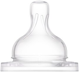 Соска Philips AVENT Classic+ силиконовая, переменный поток, SCF635/27 3м+, 2 шт. бесцветный