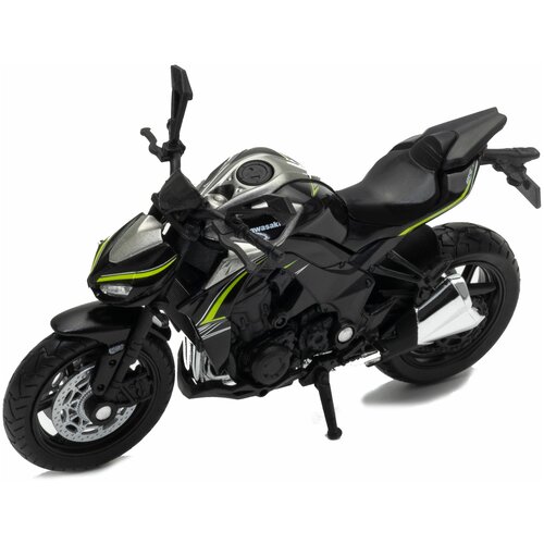 Мотоцикл Welly Kawasaki Ninja 1000R (12846P) 1:18, 13 см, черный мотоцикл модель коллекционная welly 1 12 kawasaki ninja zx 10r зеленый