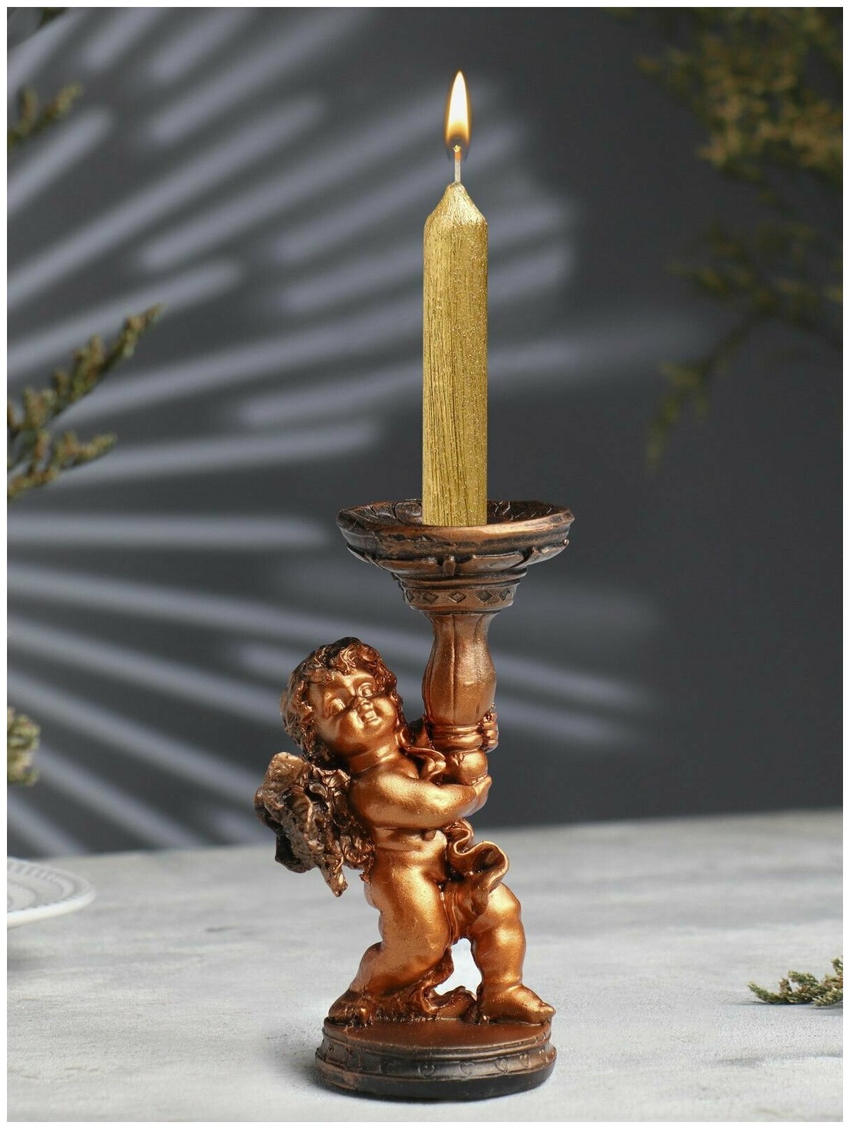 Подсвечник "Ангелочек", на одну свечу 12.5 х 6 см - фотография № 2