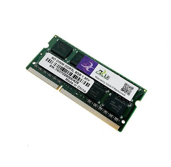 Оперативная память на чипах HYNIX, DDR3L, SODIMM, 8 Gb, PC3-12800, 1600MHz, 1.35V, Axle, AX12800/8Gb/SD03