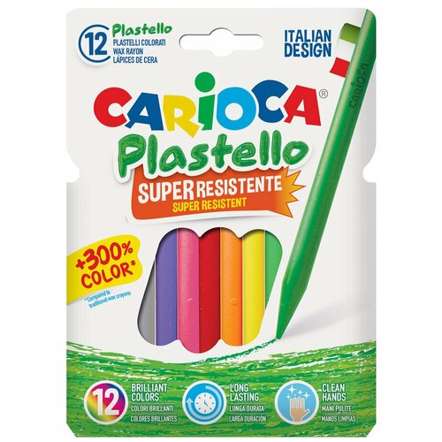 Carioca Мелки восковые Plastello 12 цветов